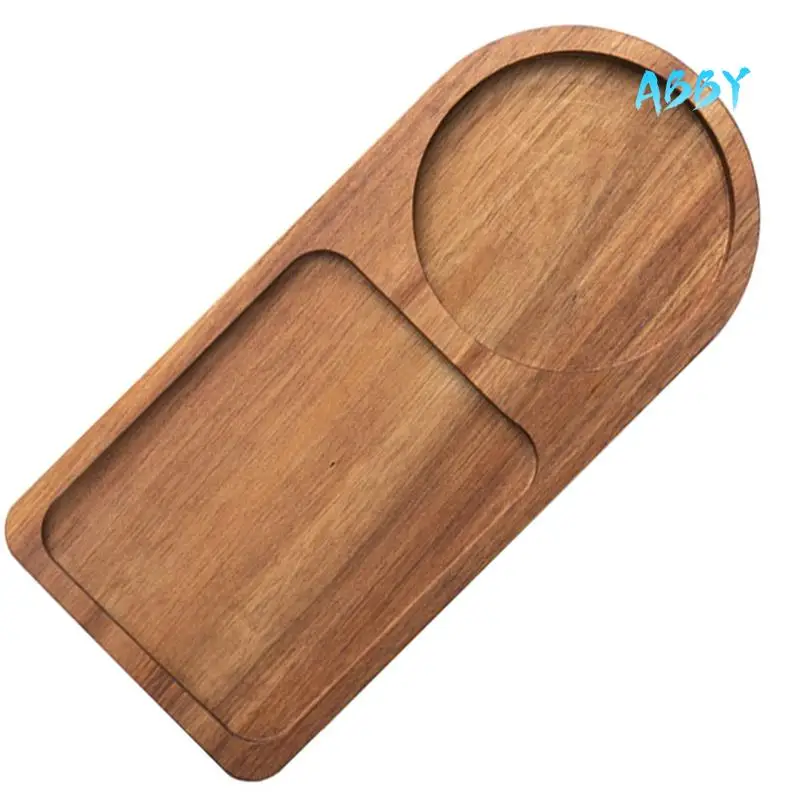 

ABBY-Coffee Tray Wood Plate Breakfast Tray For Serving Food Hospitality Coffeeware Teaware Decor Table Decoration Parts Accessor