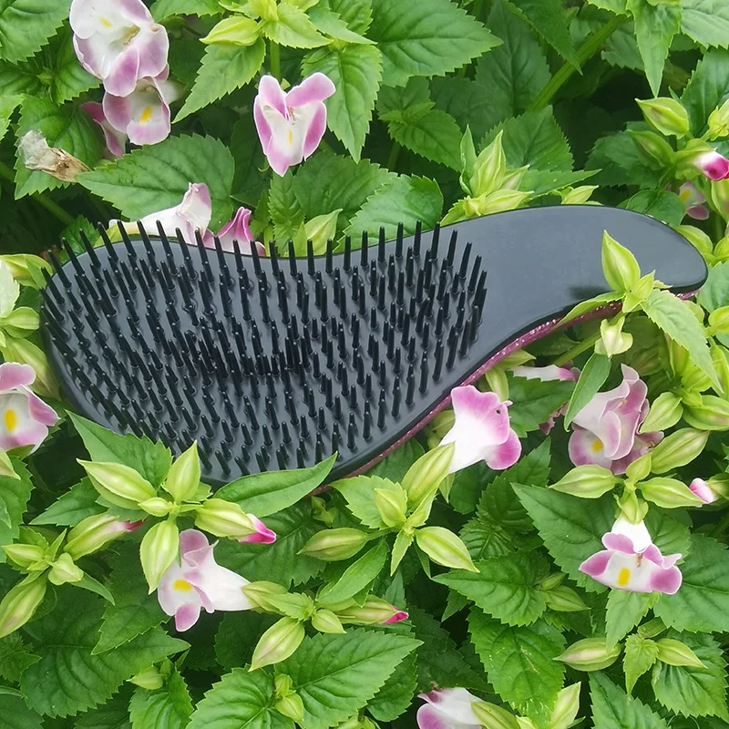 Antistatic Massage Curling Brush (Shower & Styling Use) - Professional Hairdressing Tool for Human Hair Wigs