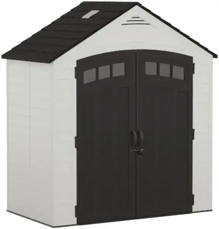 

Vista 7' x 4' Outdoor Storage Shed with Pad-Lockable Double Doors and IllumiVent System All-Weather Shed for Yard Storage