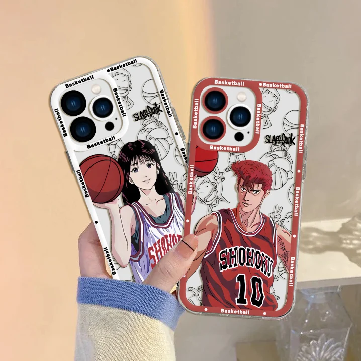 

Anime Slam Dunk Phone Case For Xiaomi Redmi Note 12C 11 10 Pro Plus 10C 9A 9C 9T K30 K40 K50 K60 4G 5G Transparent Capa