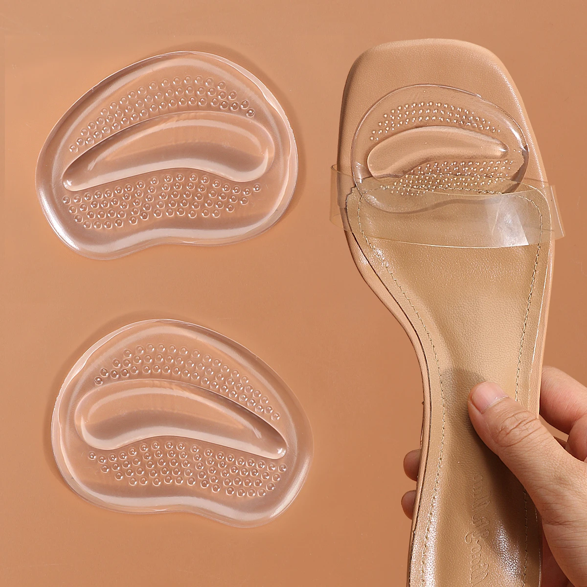 Silikon-Vorfußpolster für Damen-Sandalen, rutschfestes Polster, schmerzlinderndes, verdicktes Halb-Yard-Polster, Einlegesohle für High Heels, Vorfußpolster – Detail 20