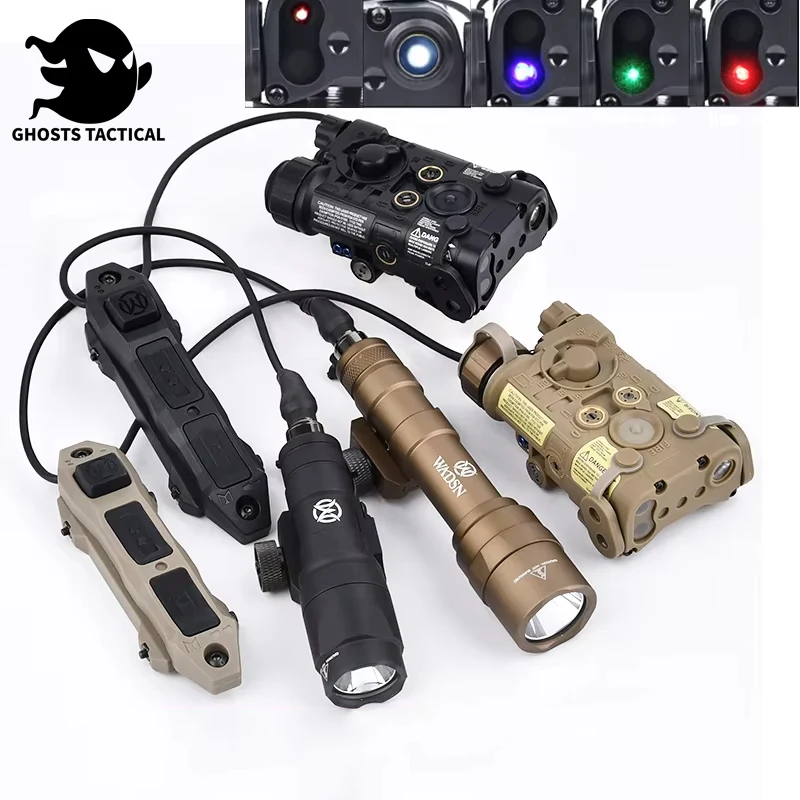 

WADSN SF Surefir M600U M300A Hunting Flashlight NGAL Red Green Blue IR Dot White Strobe Light Dual Function Switch Scout Lamp