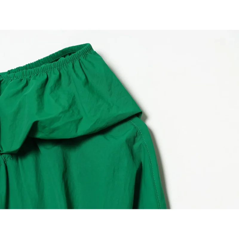 2026 Damen Langarm-Oberbekleidung mit Hohem Kragen und Verstellbarem Kordelzug Frühling Herbst Neuer Stil Damen-Kapuzenjacke Locker Geschnitten – Detail 6