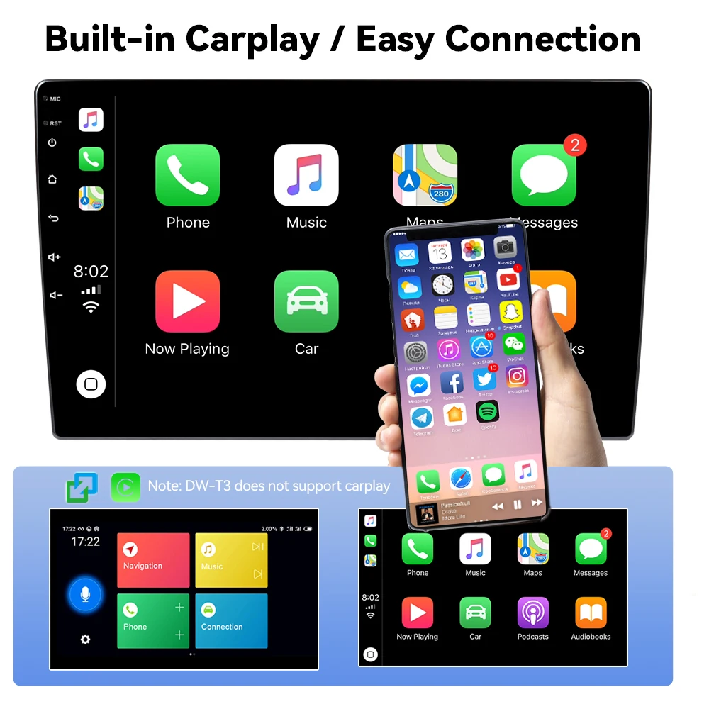 Android 16 Car Stereo For Mercedes Benz SLK Class R171 2004-2011 SLK200 SLK280 SLK300 SLK350 Wireless CarPlay Android Auto