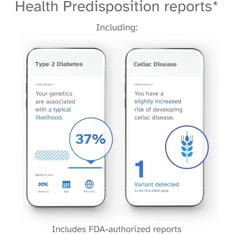 Health + Ancestry Service: Personal Genetic DNA Test Including Health Predispositions, Carrier Status, Wellness