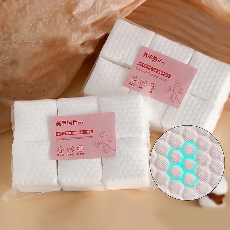 200/500 PCS อาชีพผ้าฝ้าย 100% สําหรับผ้าเช็ดทําความสะอาดเล็บ Lint ฟรีเล็บ CottonGel Polish Remover เล็บเครื่องมือทําความสะอาด