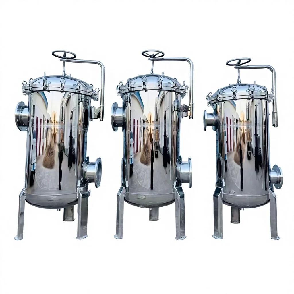 Hot Sell Sandblast 10bar Working Pressure Flange Connection SS 40inch Cartridge Filter Housing