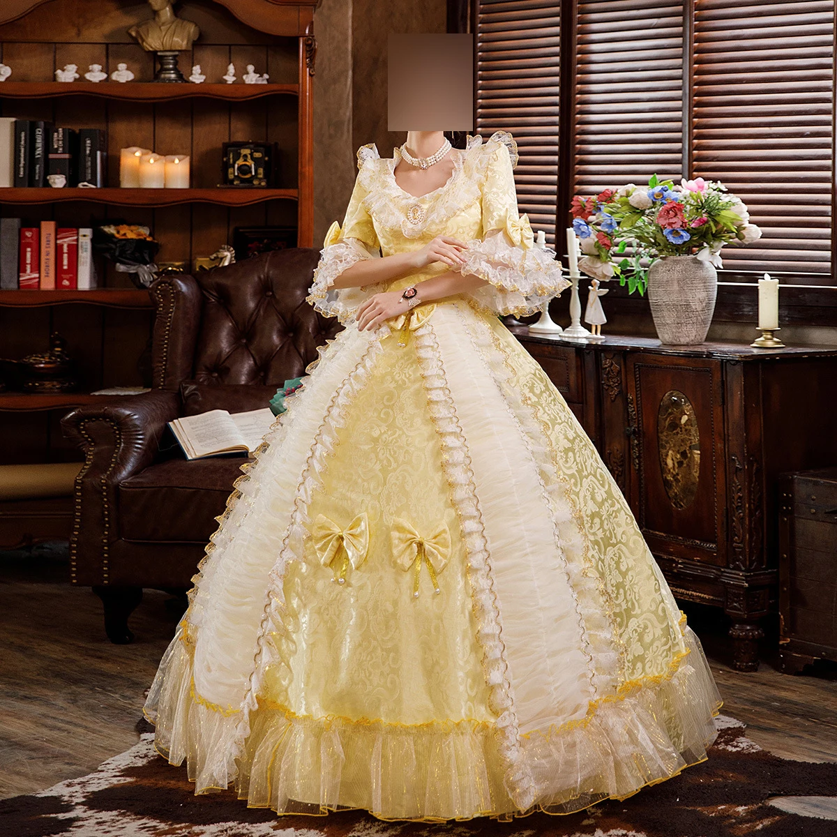 Customized Rococo Victorian Dresses Women Prom Party Gowns Ball Gown Masquerade Theater Clothing Baroque Marie Antoinette 18th