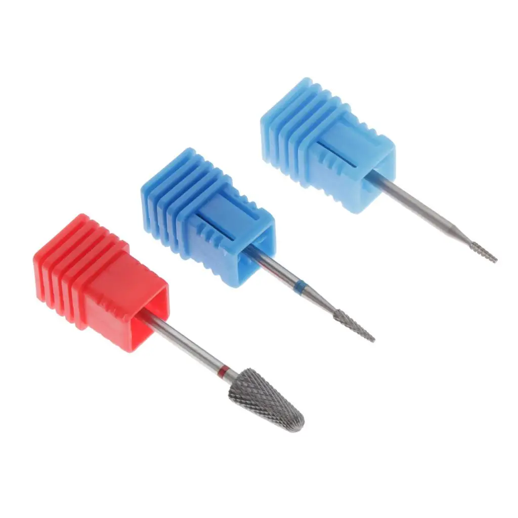 Puntas eléctricas, broca para uñas, repuestos de cabezal de molienda de acero de tungsteno, broca para manicura, cabezal de barril para uñas