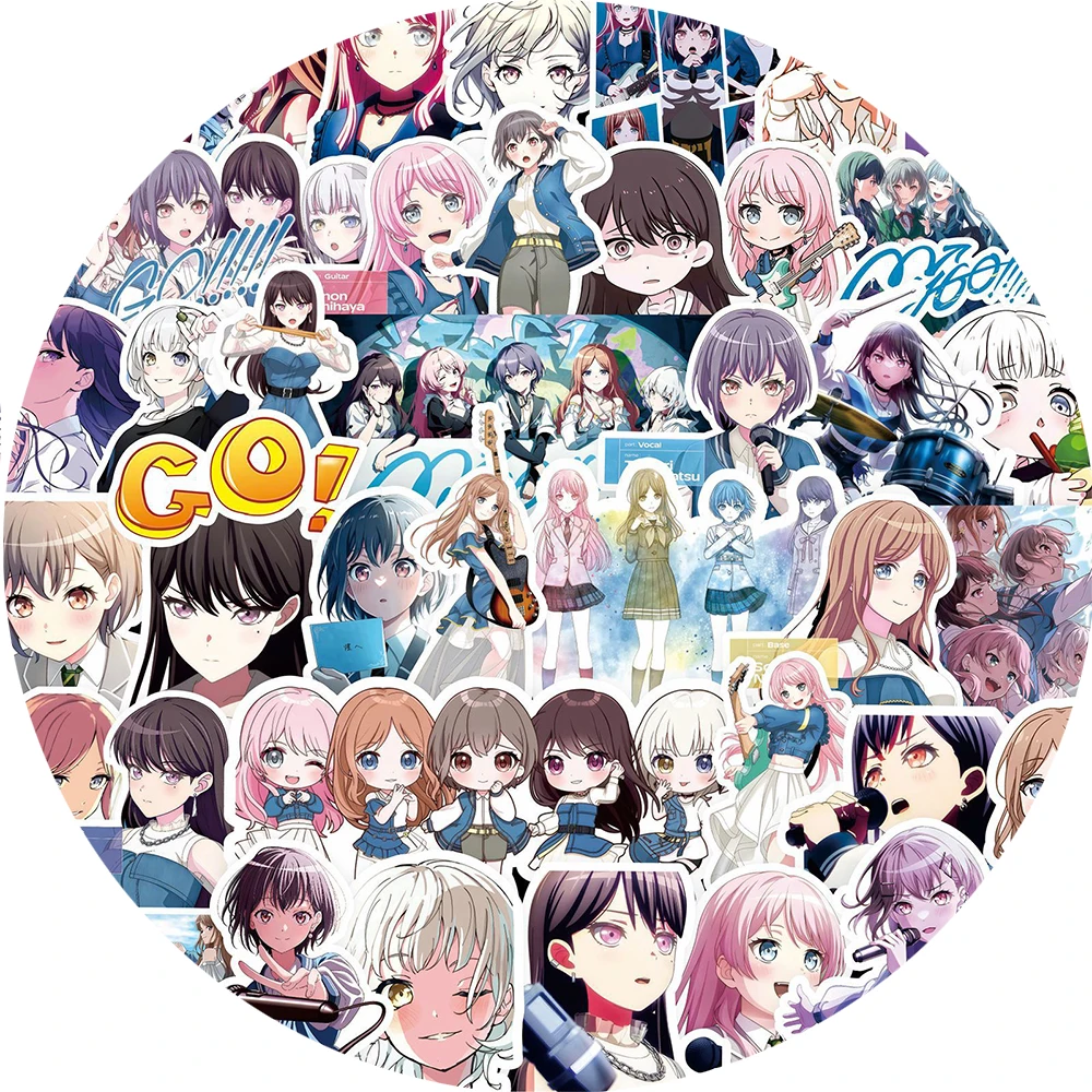 20/40/80pcs Kawaii Girls BanG Dream Stickers Mygo Anime Sticker Cute Takamatsu Tomori Anon Chihaya Rana Kaname Cartoon Decals