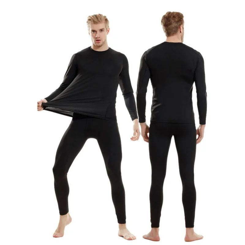 Long Johns Thermal Underwear for Men Skiing Winter Warm Hunting Gear Fleece Lined Base Layer Set Top Bottom