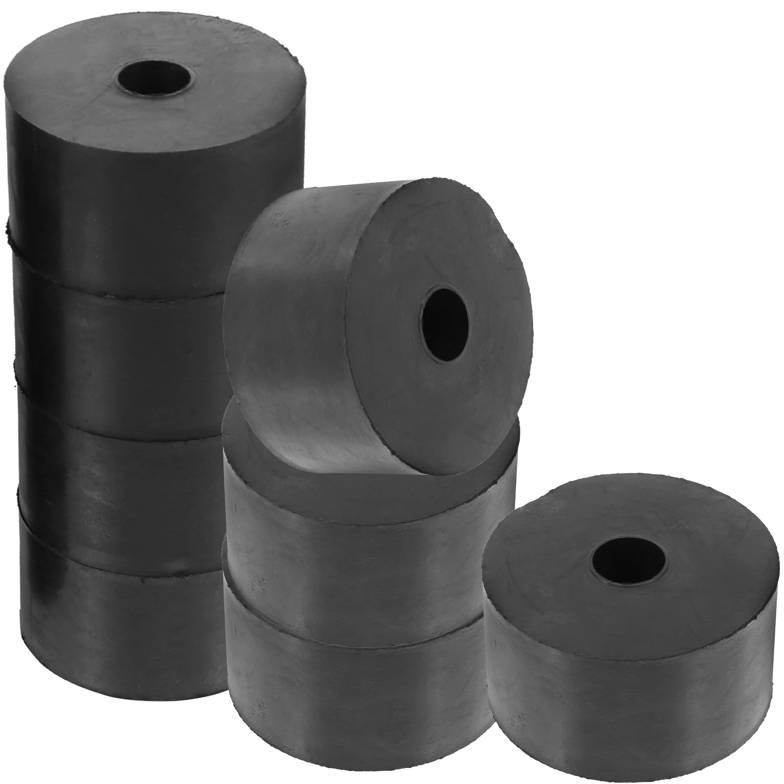 

8 Pcs Plant Pot Feet Black Rubber 50x30mm Durable Non Slip Pot Risers for Outdoor Planters Garden Items Flower Cushion Pads