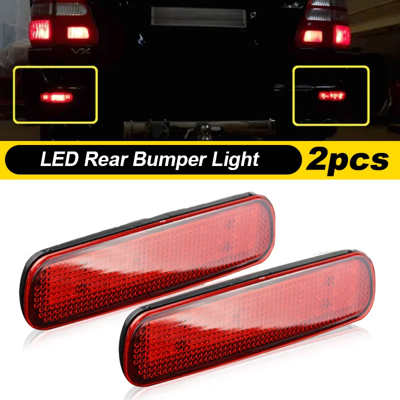 LED Rear Bumper Reflector Light For Toyota Land Cruiser 100 For Cygnus LX470 1991-2007 Tail Brake Warning Lamp Car Accessories