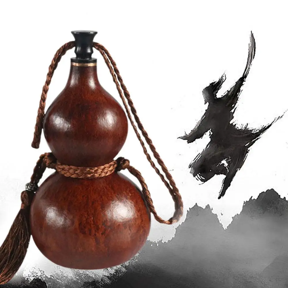 Water Bottle Gourd Beverage Kettle Drink Jug Calabash Ornament For Outdoor, Storing Drinks And Water Barbecue Travel Decora I6W1