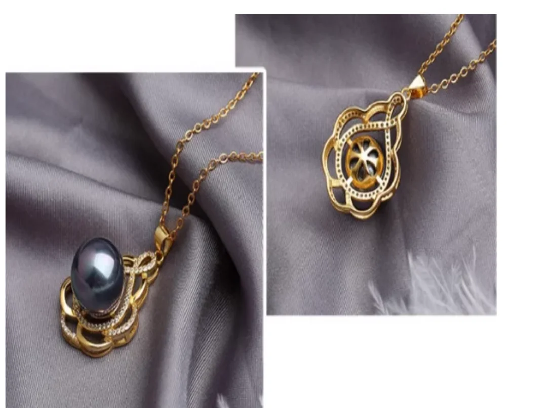 2025 NewFine Jewelry AAA10-11mm قلادة اللؤلؤ تاهيتي قلادة اللؤلؤ الأسود 925s 18 بوصة #6