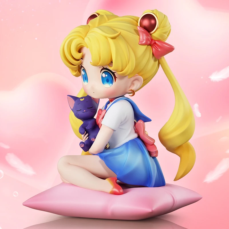 

Sailor Moon Anime Figure Q Version - Tsukino Usagi Model Statue Desktop Decoration Toy for Kids Birthday Gift Collection