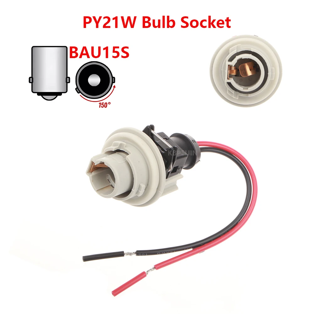 1x For Citroen Elysee Peugeot 306 Turn Signal Light BAU15S PY21W Bulb Holder Connector Socket Adapter Accessories