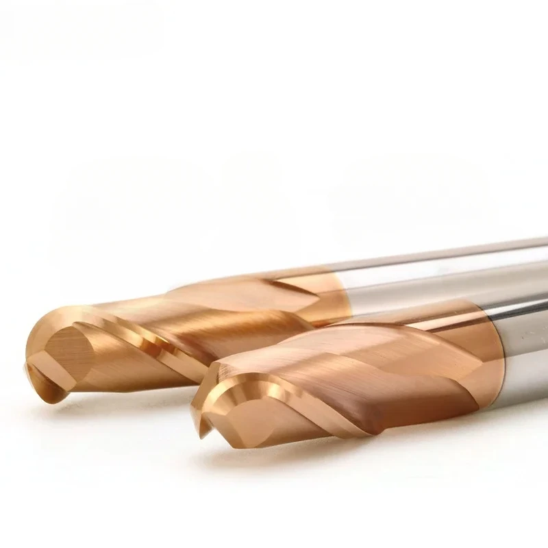 HRC55 2 Flute Ball Nose End Mill R0.5 Carbide Milling Cutter Coated Radius Router Bit CNC Router Bit Metal Cutter Milling Tools