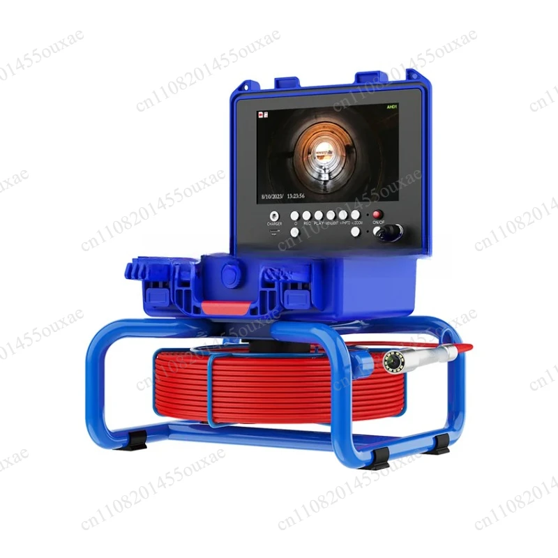 9 Inch 1080P AHD High Definition Pipeline Endoscope Sewer Detection Camera 23MM Diameter Video Inspection Meter Device
