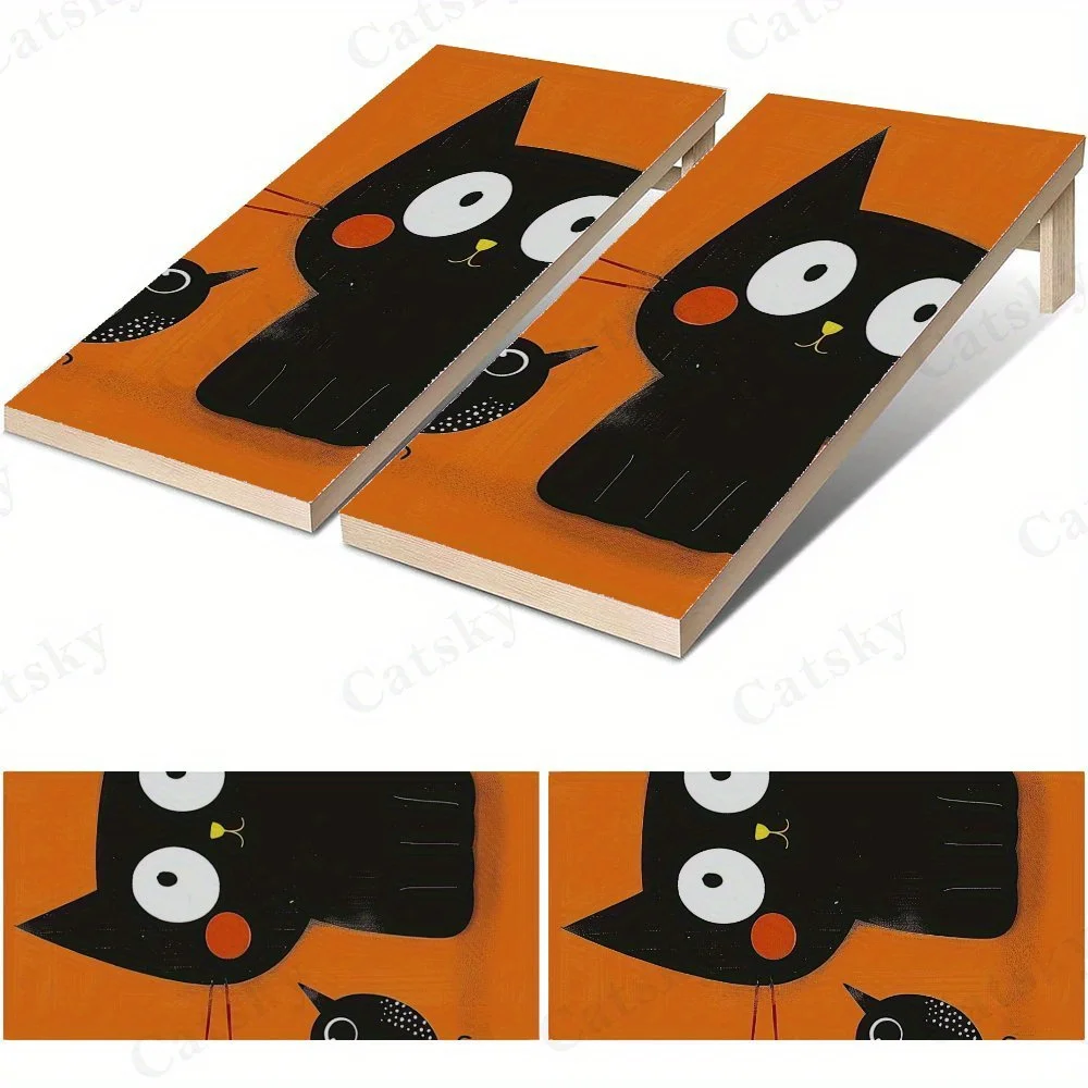 Cartoon Cat And Bird   Sandbag Board Sticker.This sandbag board sticker is made from high-quality materials, offering excellent