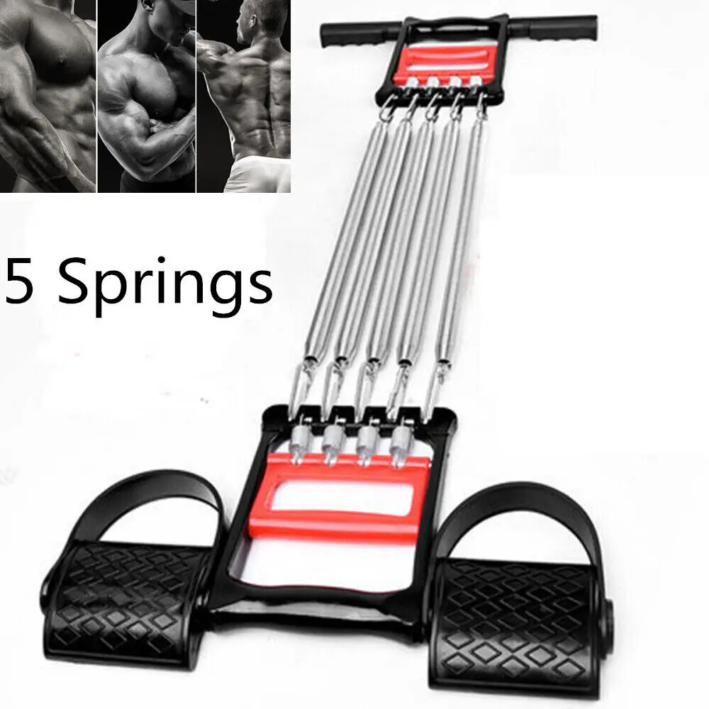 

Hand Grip Strengthener,Home Fitness Equipment 5-Spring Exerciser Chest Expander Pull up Arm Tools for Finger Abdomen Waist Arm