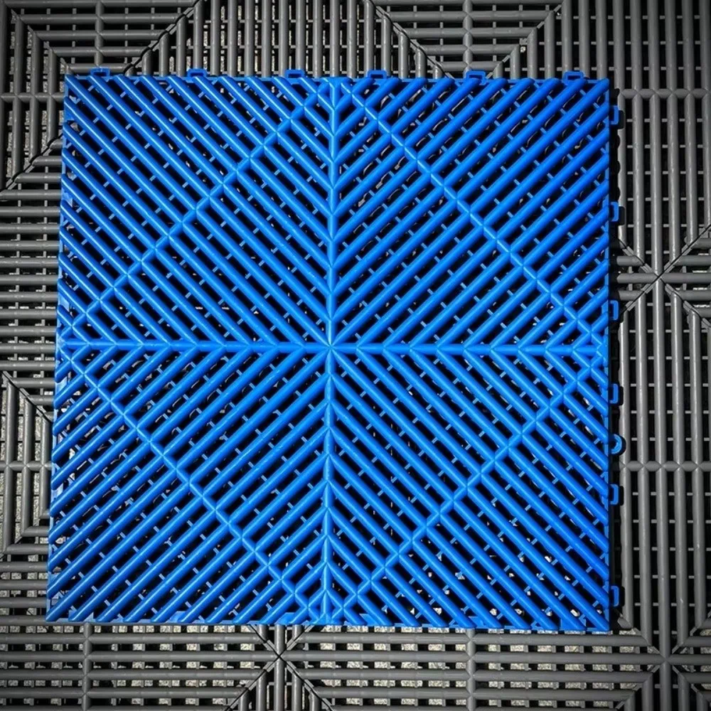 400x400x18mm Floor Garage Tile Plastic Anti-Slip Garage Slabs Waterproof Interlocking Drainage Mat For Car Parking Wokshop