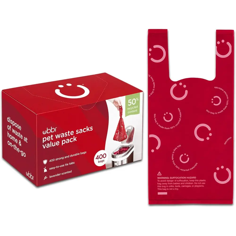 

Lavender-Scented Waste Bags for Cats and Dogs, Odor-Control, 20% Recycled, 400 Leak-Proof Ties