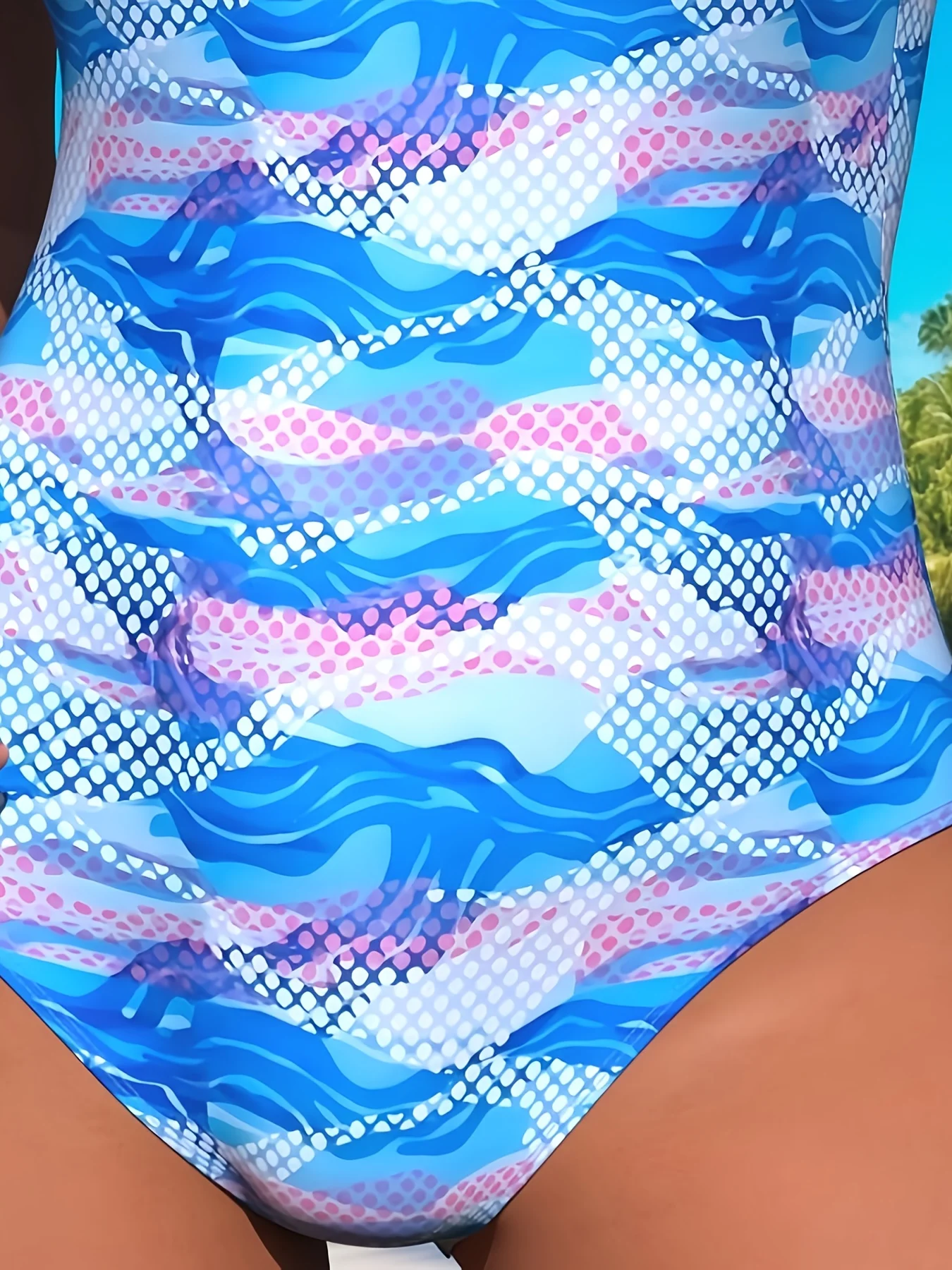 Traje de baño elegante de una pieza para mujer: traje de baño para playa y piscina, traje de baño de cintura alta