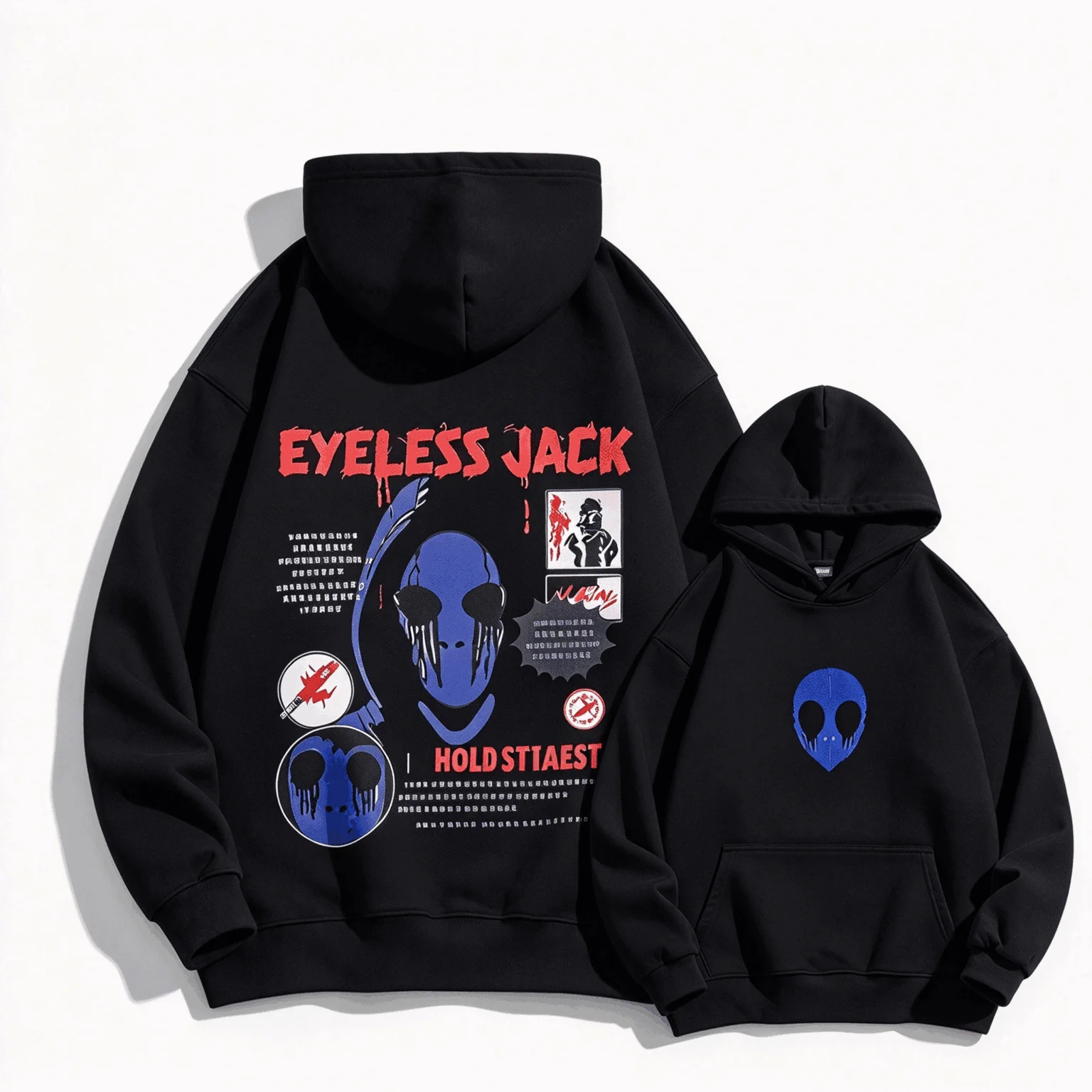 Eyeless jack Casual Loose Oversized Printed Unisex Retro Fashion Vintage Loose sweatshirt Sports Graphic Soft Comfortable tops