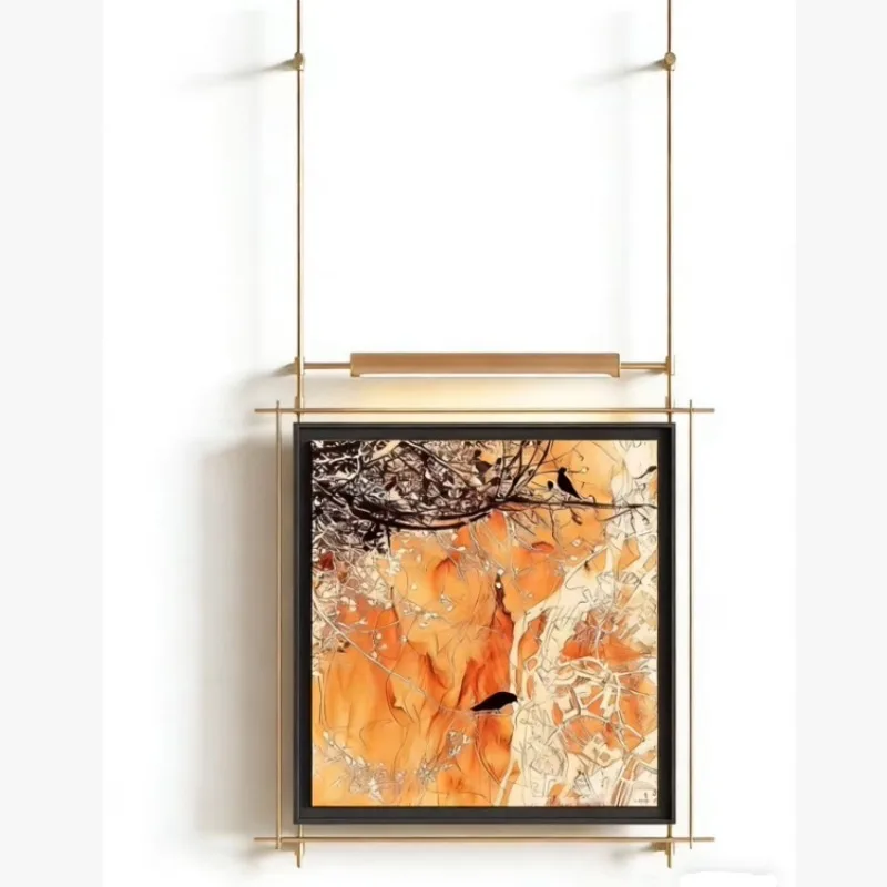Medieval metal rod 3D three-dimensional relief mechanism Wall decoration painting Room catering Chess and card room