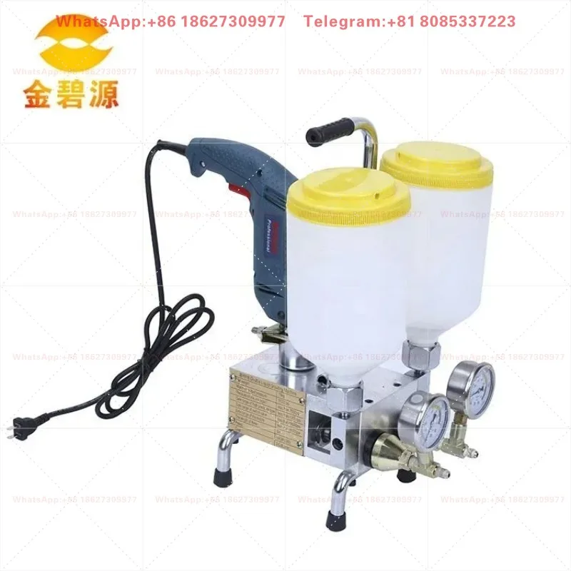 Two-component materials electric pump hand-held epoxy resin concrete repair slot plugging  machine