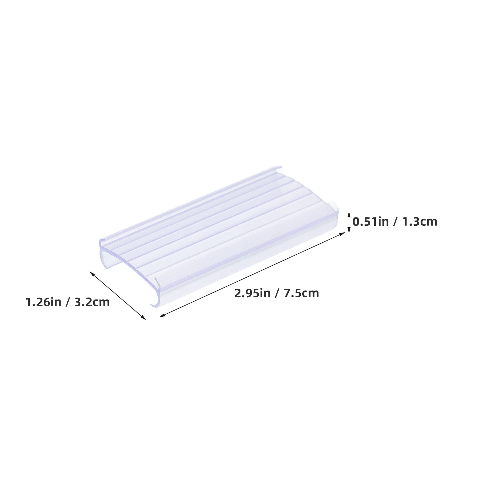 30pcs Clear Plastic Label Holder For Wire Shelves Transparent Tag Holders Pantry Storage Bins Bookshelf Shelf Labels Display