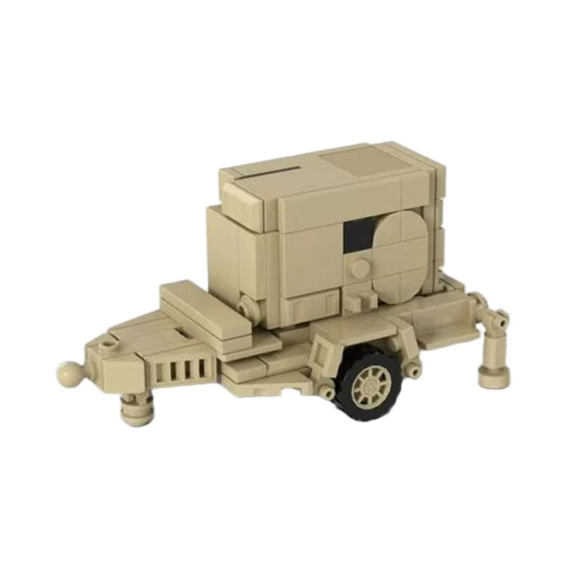 Field Power Generation Trailer Model MOC Building Bricks War Equipment Modular Technology Gifts Holiday Assemble Children Toys