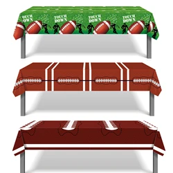 Rugby Sports Party Disposable PE Tablecloth American Football Game Birthday Camping Mat Table Cover Festival Party Decoration