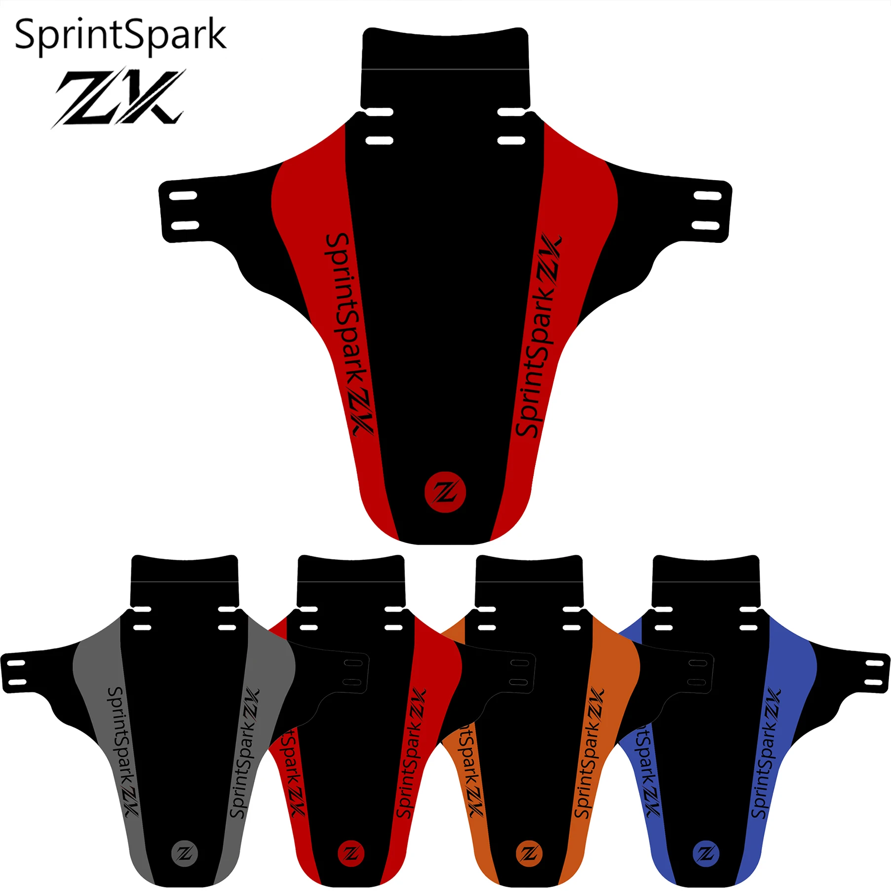 Para-lamas Portáteis e Destacáveis para Bicicletas de Estrada e Montanha 2026 SprintSparkZK 5 Cores Aprimorados - Para-lamas Ultraleves para Bicicletas de Montanha