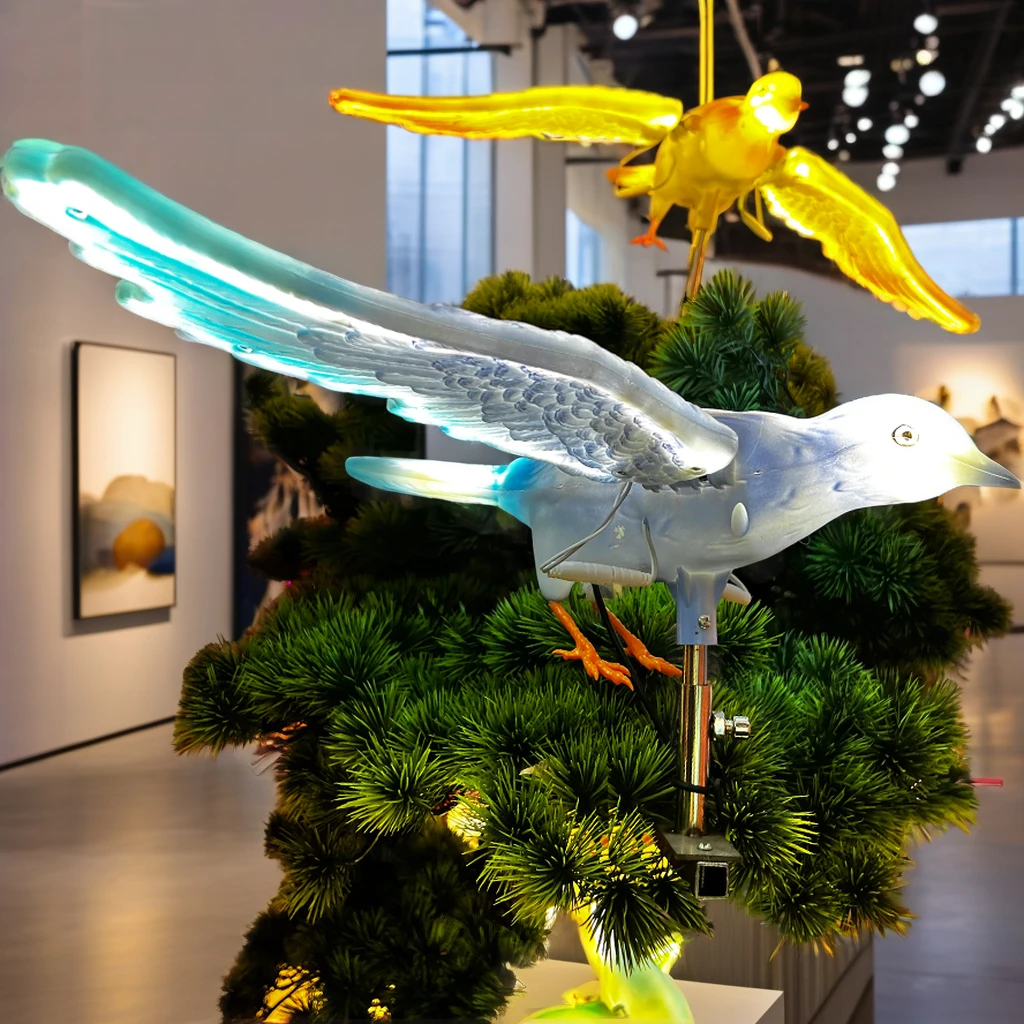 DC12V Waterproof LED Pigeon Lighting White Yellow Blue ABS Shell Ornaments Outdoor Christmas Decorations Decorative Lighting