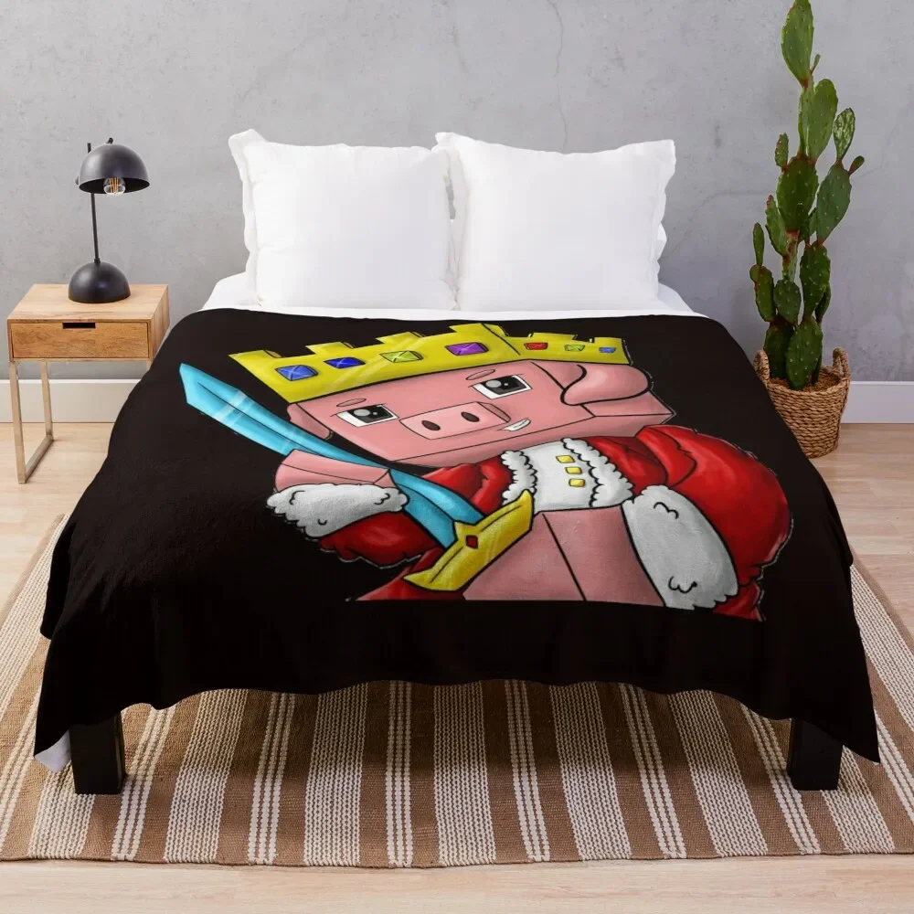 

Technoblade Merch Technoblade Logo Gifts For Fans Throw Blanket Soft Sherpa Fleece Warm Blanket for Winter