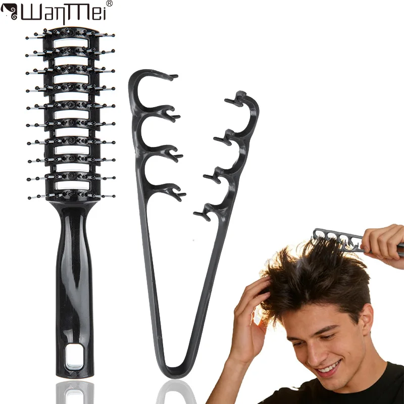 

Набор для профессиональной укладки волос из 2 предметов: вентилируемая расческа и заколка-краб, антистатические, термостойкие, идеально подходят для всех типов волос, для использования в салонах и дома