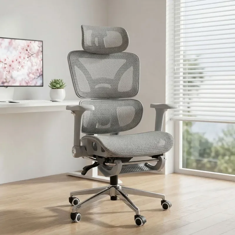 Ergonomic Office Chair with Lumbar Support Comfortable Home Computer Desk Seat for Work Gaming and Long Sitting Breathable