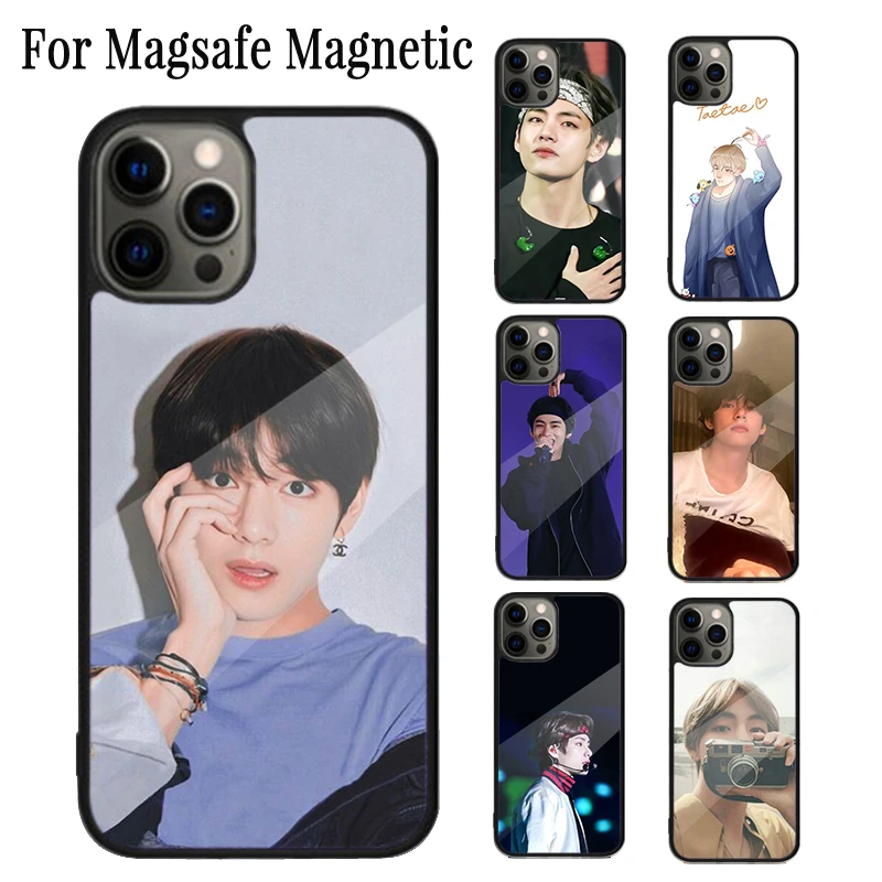 Taehyung Magnetic Phone Case Coque For iPhone 16 15 14 Plus 13 12 Mini 11 Pro Max Magsafe Wireless Charging Cover Capa