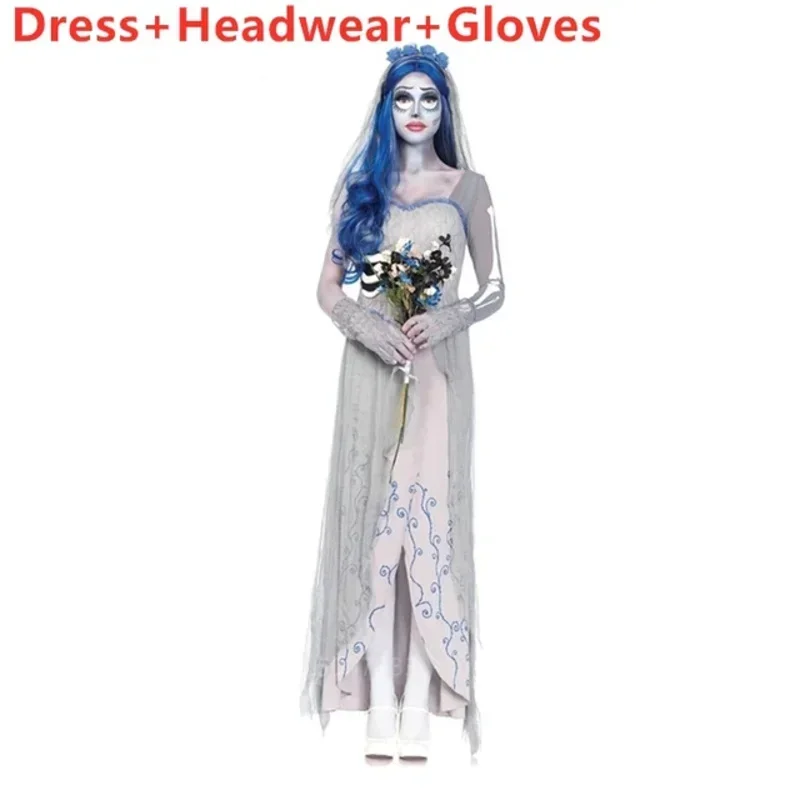 Costumi da diavolo cosplay in maschera femminile Costumi da diavolo Fantasma cadavere Abiti da sposa Abiti da donna spaventosi da vampiro strega