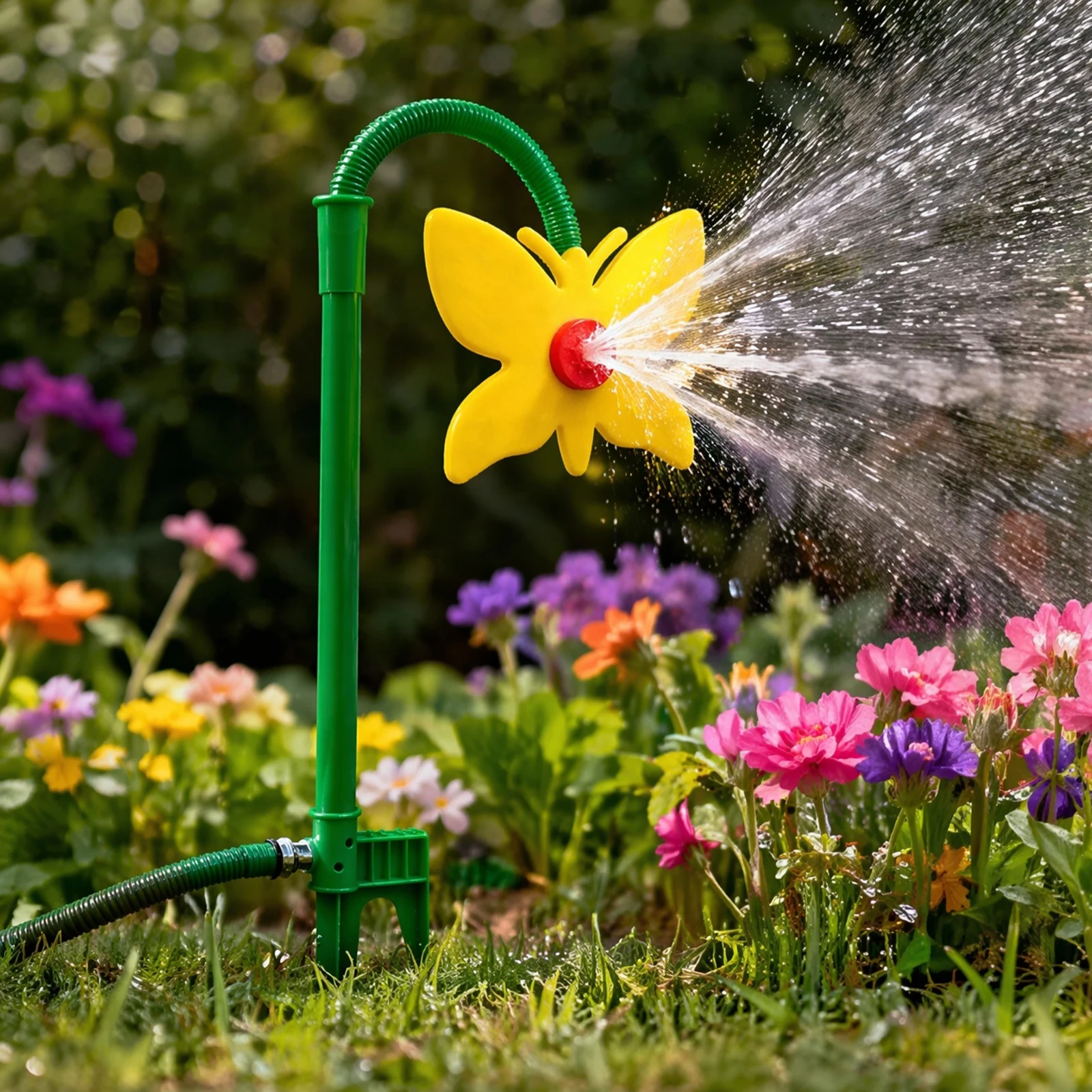 Crazy Butterfly Sprinkler 360 Degree Rotating Crazy Dancing Butterfly Water Sprinklers for Outdoor Yard Watering Playing