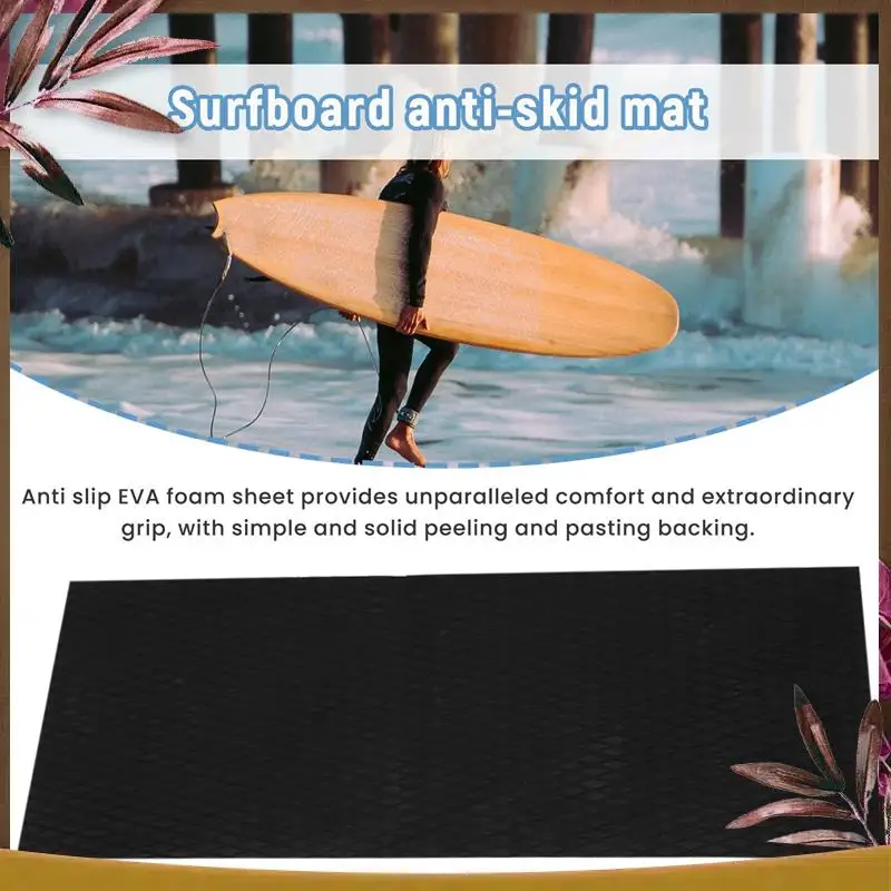 AB59-Water Scooter Non-Skid Marine Flooring Synthetic Eva Foam Sheet 37X92cm Jet-Ski Black Surfboard Mat Watercraft Skis Slip