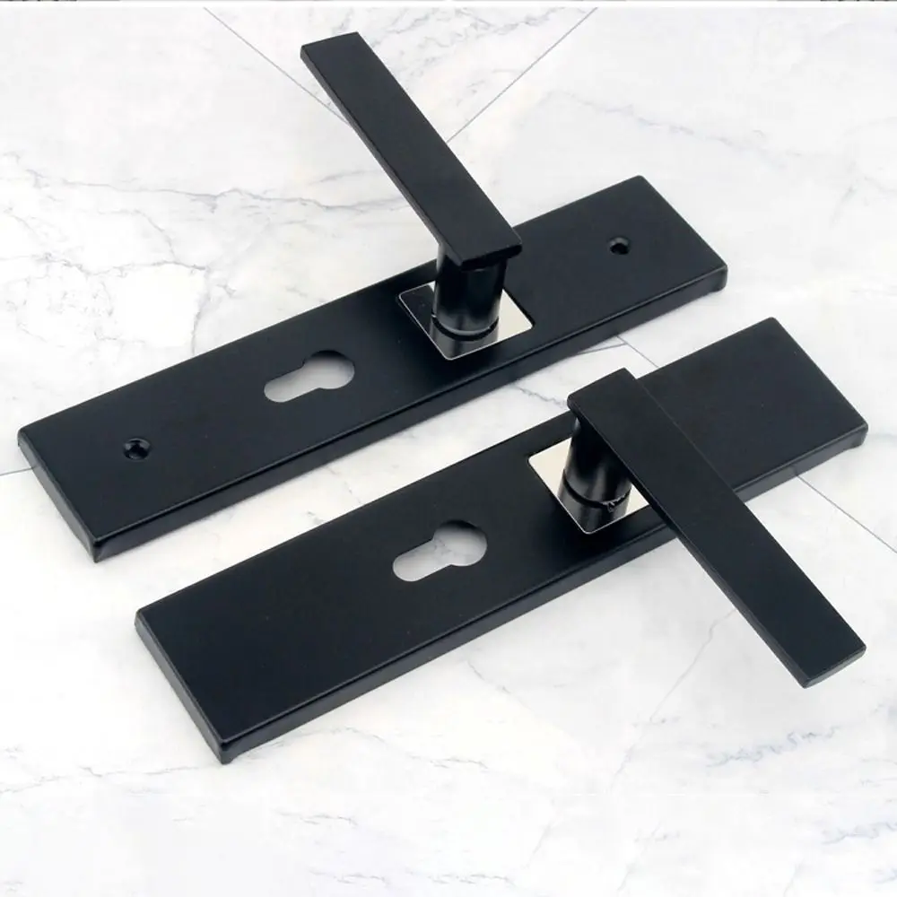 

Модный бесшумный замок для дверной ручки с ключами, металлический главный дверной замок, черная противоугонная защитная дверная ручка, домашнее оборудование