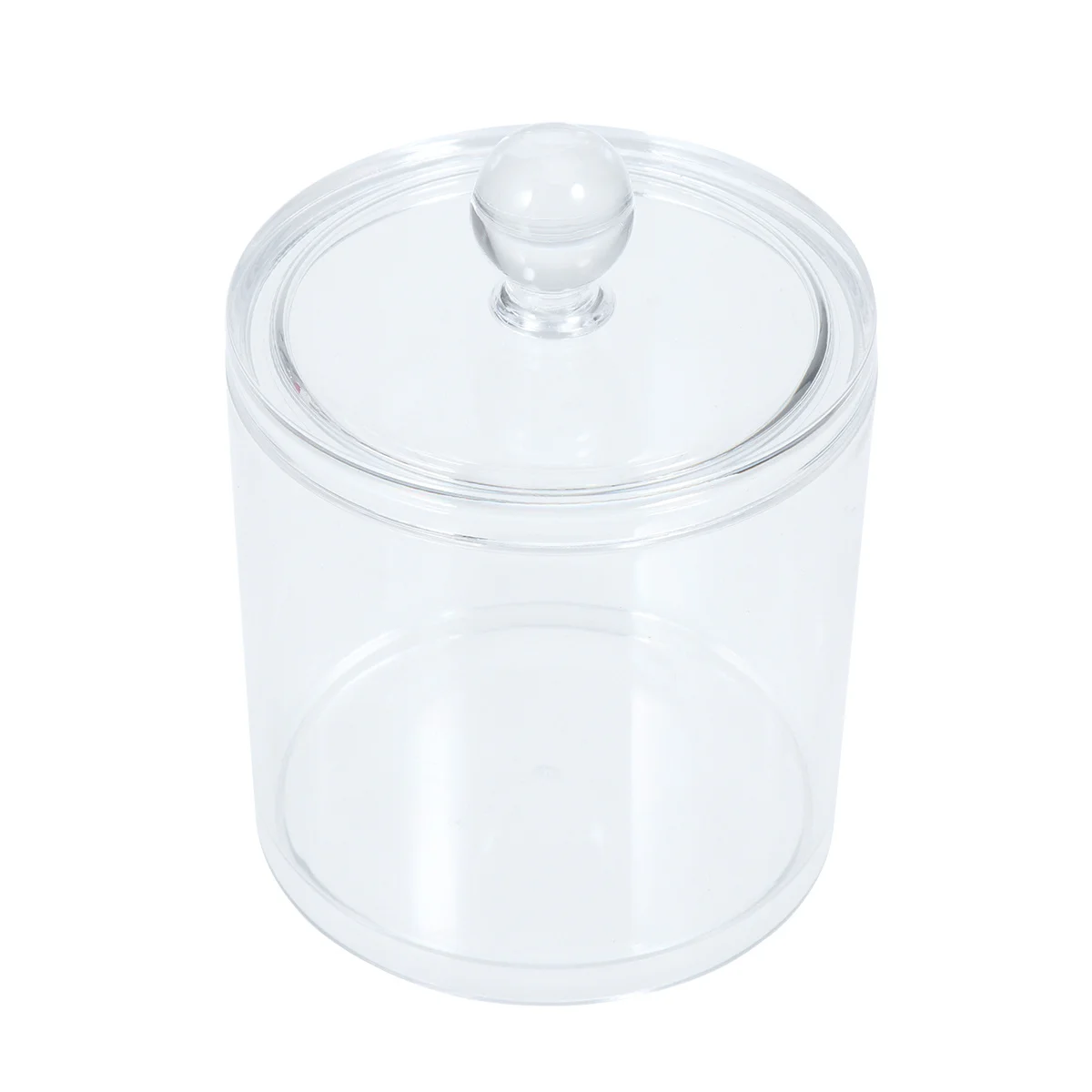 

Cotton Swab Storage Jar Plastic Transparent Bottle with Lid for Home Snack Toothpick Organizer