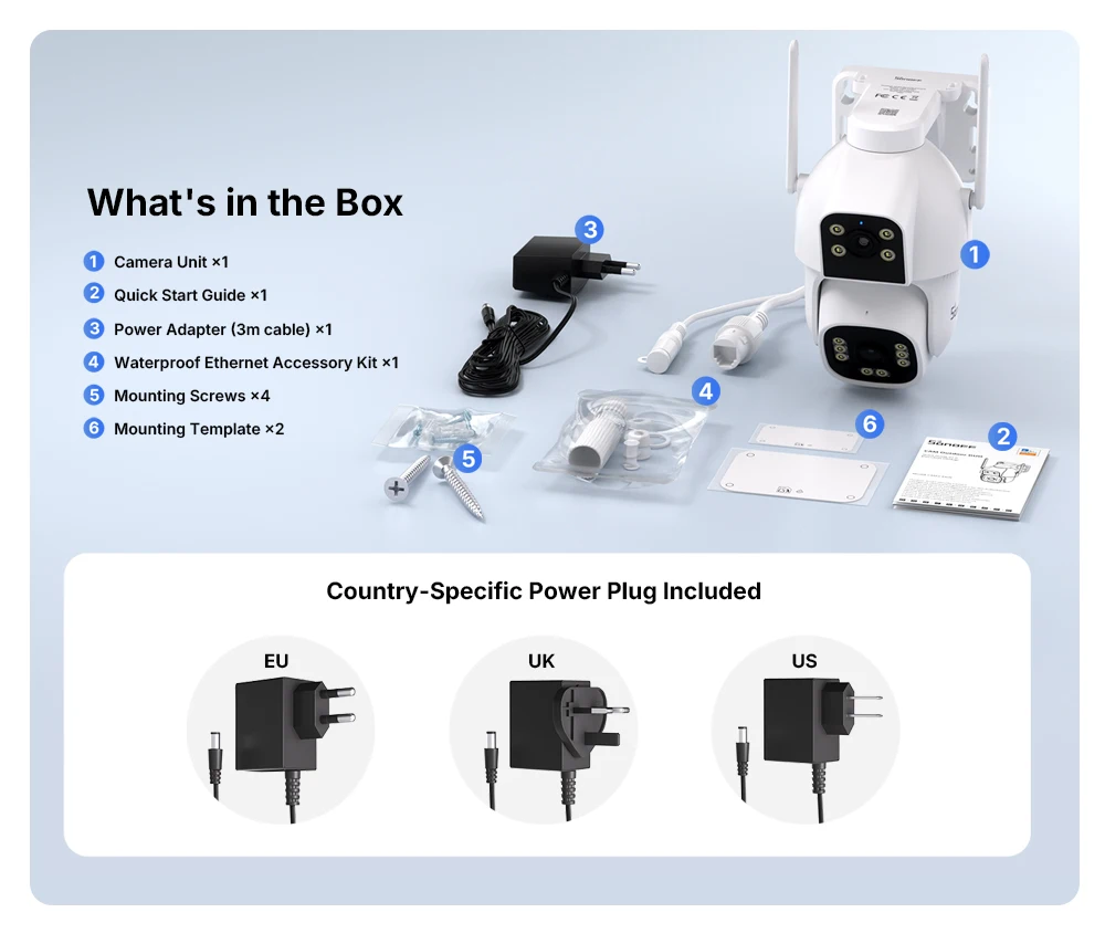 SONOFF CAM Outdoor DUO Dual-Linsen-Smart-Sicherheitskamera für den Außenbereich, Hub CAM-C44HE, Zigbee 3.0 Smart Hub, Zentrale für Bewässerung/Sicherheit – Detail 18