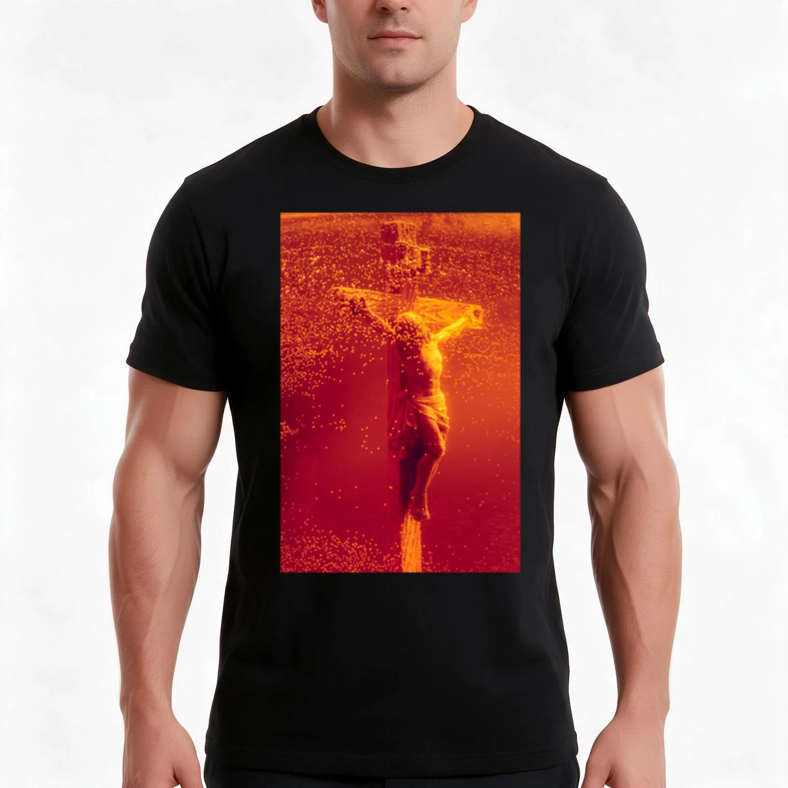 andres serrano piss christ legins T-Shirt Summer Casual Cotton Tee Oversized Streetwear Tops Vintage Graphic Print