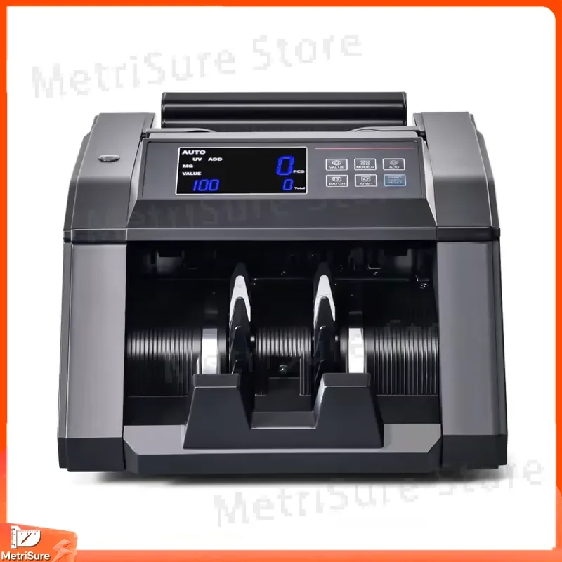 Large LCD Banknote Counter Electronic Currency Counter Cash Sorting Money Counter with Detection and