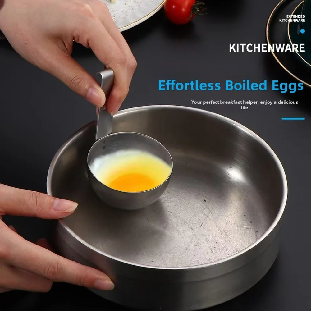 Egg Poacher Stainless Steel Egg Poacher Nonstick Egg Boiling Heating With Hanger Hook Kitchen Gadgets Tools