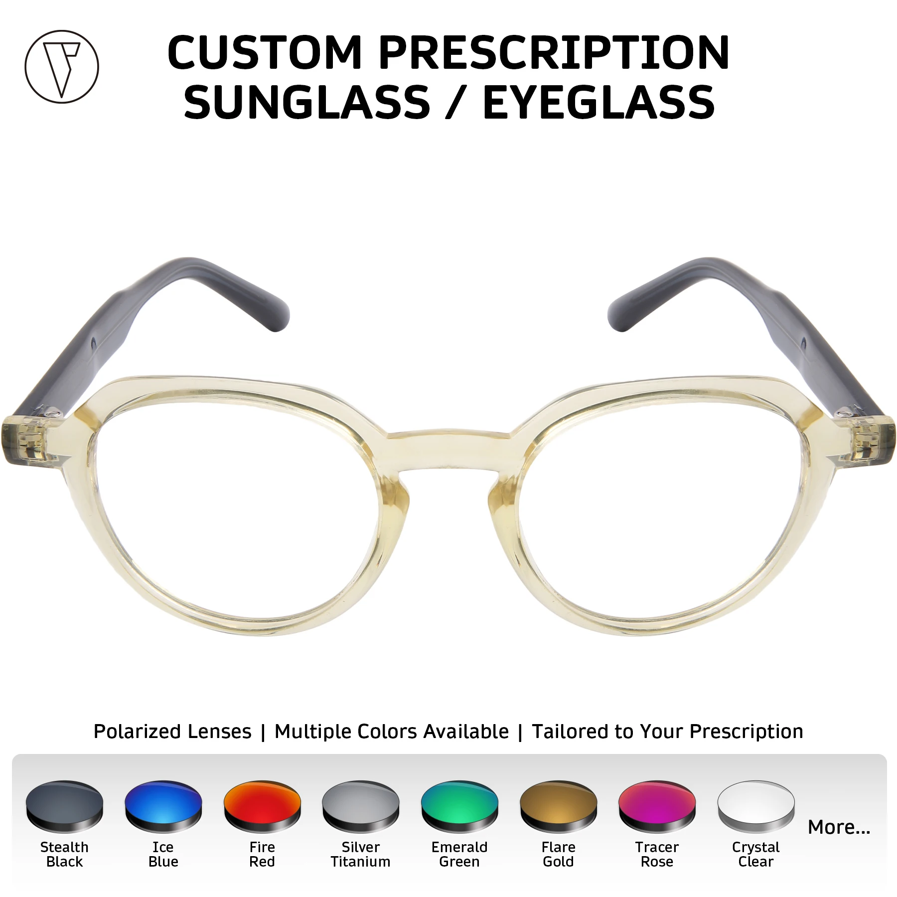 

ONDEX Custom Prescription Sunglasses/Eyeglasses,Stylish UV400 Polarized Lenses,Photochromic Lens,Personalized Power-1.00 to-8.50